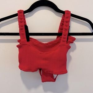 Hunza G red bikini OS